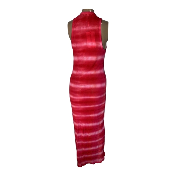 Cotton Citizen Rio Fuchsia Tie-Dye Maxi Sleeveless Slim Fit Dress Size Medium - Picture 5 of 11